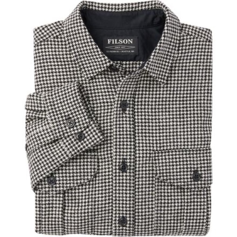 Filson - Northwest Wool Shirt in Natural/Black Houndstooth